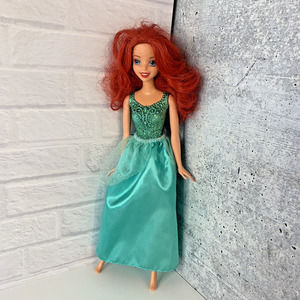 Mattel Doll Disney The Little Mermaid Princess Ariel Red Hair Green Dress 2012